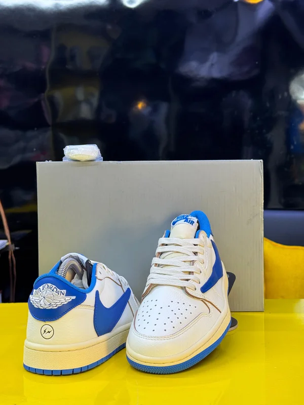 Travis Scott ❌Fragment ❌ Nike Air Jordan 1       “ MILLITARY BLUE ” additional