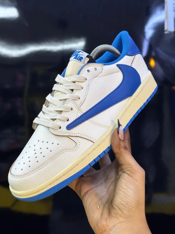 Travis Scott ❌Fragment ❌ Nike Air Jordan 1       “ MILLITARY BLUE ” additional