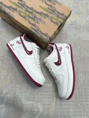 Air Force 1 – Love Edition (White/Burgundy)