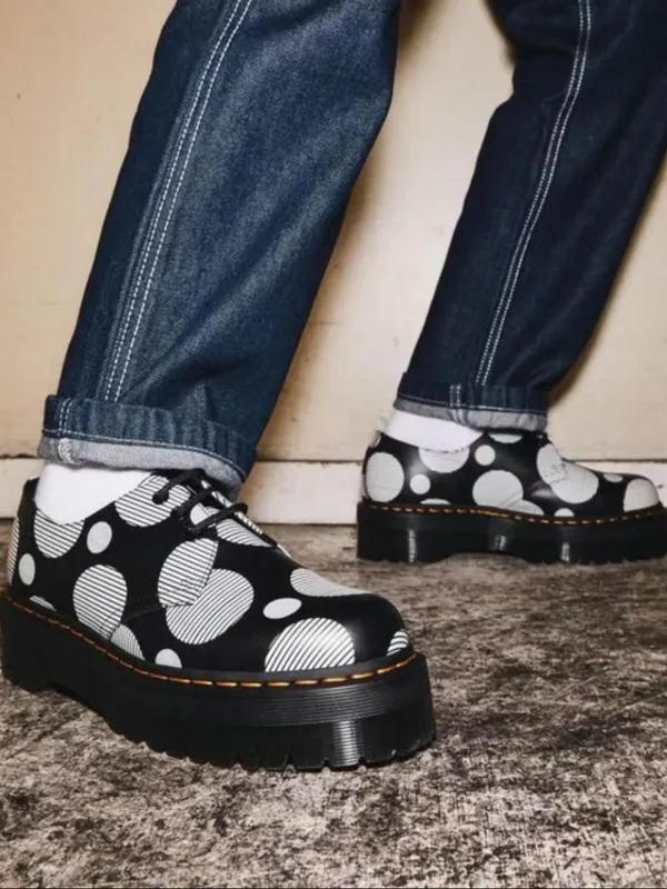 Dr. Martens Polka Dot Platform Shoes